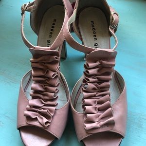Madden Girl Pink Tuxedo Leather Platform w Buckle
